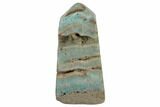 Polished Blue Caribbean Calcite Obelisk - Pakistan #187479-1